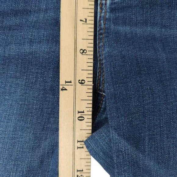 Loft Curvy Skinny Jeans Womens Size 30/10 Medium Wash Mid Rise Denim - Picture 14 of 15